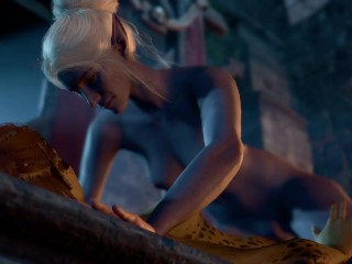 Baldur's Gate 3 (bg3) Lae'zel and Minthara Romance Scene