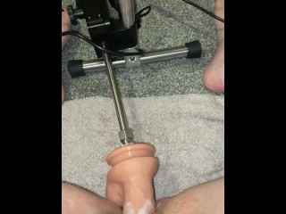 Sex machine makes my fat pussy cream