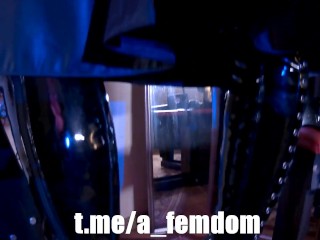 Femdom Leather Fetish Dominatrix Mistress Eva Latex Strapon Solo BDSM Milf Big Dick Boots  Kink