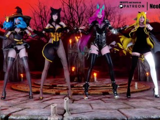 [MMD]CHUNG HA - Snapping (Gwen/Ahri/Xayah/Soraka) [Fixed Cam Clothed ver.] League of Legends