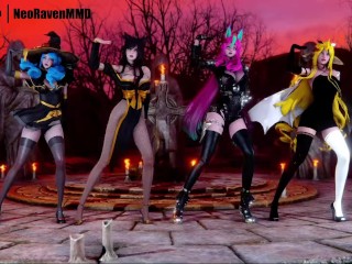 [MMD]CHUNG HA - Snapping (Gwen/Ahri/Xayah/Soraka) [Fixed Cam Clothed ver.] League of Legends