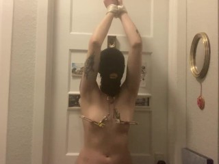 Slut Squirts Hard Tied Up for Daddy