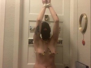 Slut Squirts Hard Tied Up for Daddy