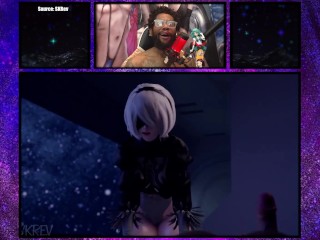 2B Uses All Three Of Her Tight Robotic Holes To Please A Hard Cock