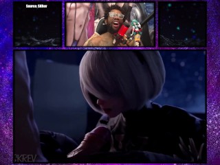 2B Uses All Three Of Her Tight Robotic Holes To Please A Hard Cock