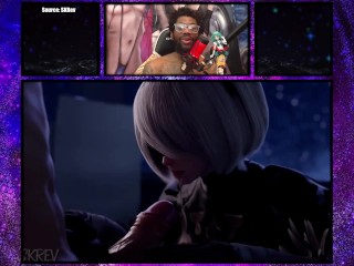 2B Uses All Three Of Her Tight Robotic Holes To Please A Hard Cock