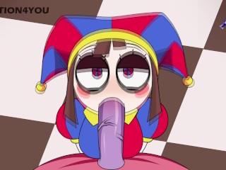 Pomni BLOWJOB FUCK COWGIRL AND RECEIVES A CREAMPIE The Amazing Digital Circus HENTAI BIG ASS PARODY