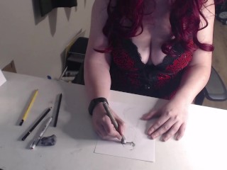 Watch me draw this hard cock cumming - Erotic Art - IvyDrawsErotic