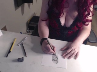 Watch me draw this hard cock cumming - Erotic Art - IvyDrawsErotic