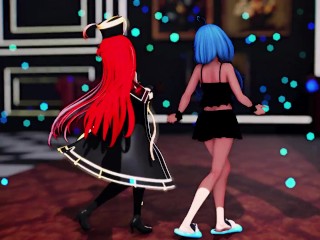 【MMD Hololive 4k/60fps】《Lamy (雪花ラミィ) Marine (宝鐘マリン) 》~《愛包ダンスホールHeart Pie Dancehall HIMEHINA》