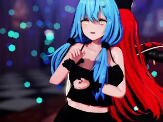 【MMD Hololive 4k/60fps】《Lamy (雪花ラミィ) Marine (宝鐘マリン) 》~《愛包ダンスホールHeart Pie Dancehall HIMEHINA》