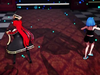 【MMD Hololive 4k/60fps】《Lamy (雪花ラミィ) Marine (宝鐘マリン) 》~《愛包ダンスホールHeart Pie Dancehall HIMEHINA》