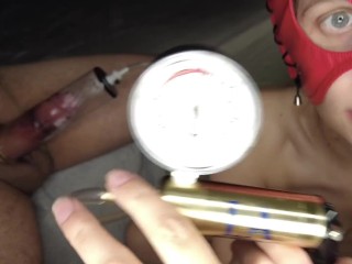 Madison using penis pump on me for the first time