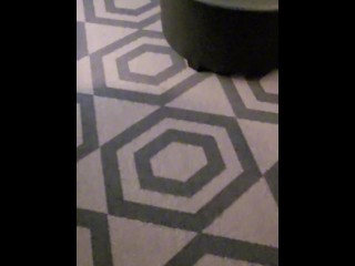 Maid knocks and caught me pissing on hotel furniture.