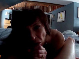 Sexy Granny Sucks Strokes And Swallows