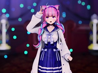 【MMD Hololive 4k/60fps】《Minato Aqua (湊あくあ)》~《ゆるして猫!! ‪‪♡ iyan D1KE × 429 ♡(prod.k4nji)》