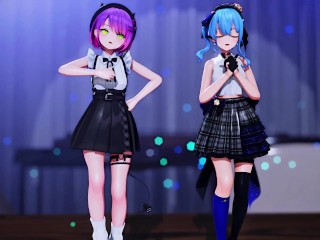 【MMD Hololive 4k/60fps】《Towa (常闇トワ) Suisei (星街すいせい)》~《愛包ダンスホールHeart Pie Dancehall HIMEHINA》