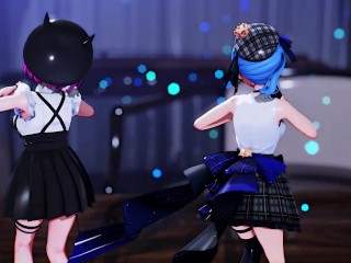 【MMD Hololive 4k/60fps】《Towa (常闇トワ) Suisei (星街すいせい)》~《愛包ダンスホールHeart Pie Dancehall HIMEHINA》