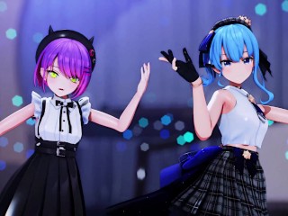 【MMD Hololive 4k/60fps】《Towa (常闇トワ) Suisei (星街すいせい)》~《愛包ダンスホールHeart Pie Dancehall HIMEHINA》