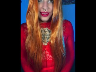 Beautiful redhead trans cums for you - Full video at OF/EMMAINK13