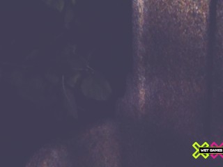 She loves pissing in the garden at night