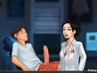 Summertime Saga Sex Scene - Japanese Scientist wants me to cum - cum drinking.