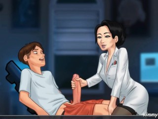 Summertime Saga Sex Scene - Japanese Scientist wants me to cum - cum drinking.