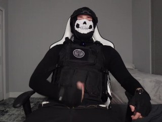 Ghost cosplayer cums from masturbating to you