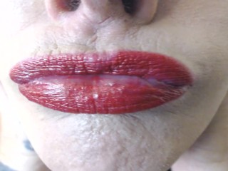 Rich Red Duck Lips Prints Lips smelling