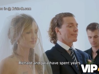 VIP4K. Olivia Sparkle in a wedding dress and veil caught on camera fucking