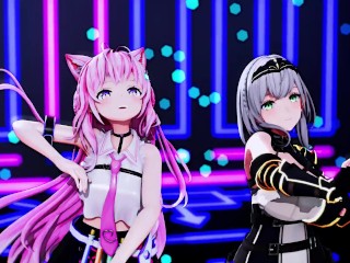 【MMD Hololive 4k/60fps】《Koyori (博衣こより) Noel (白銀ノエル)》~《愛包ダンスホールHeart Pie Dancehall HIMEHINA》