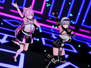 【MMD Hololive 4k/60fps】《Koyori (博衣こより) Noel (白銀ノエル)》~《愛包ダンスホールHeart Pie Dancehall HIMEHINA》