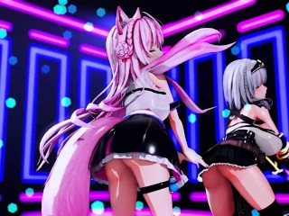 【MMD Hololive 4k/60fps】《Koyori (博衣こより) Noel (白銀ノエル)》~《愛包ダンスホールHeart Pie Dancehall HIMEHINA》