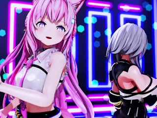 【MMD Hololive 4k/60fps】《Koyori (博衣こより) Noel (白銀ノエル)》~《愛包ダンスホールHeart Pie Dancehall HIMEHINA》