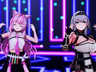 【MMD Hololive 4k/60fps】《Koyori (博衣こより) Noel (白銀ノエル)》~《愛包ダンスホールHeart Pie Dancehall HIMEHINA》