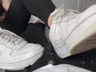 I jerk you off over my Nike AF1 Shadow Sneakers | Full video on my Onlyfans