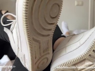 I jerk you off over my Nike AF1 Shadow Sneakers | Full video on my Onlyfans