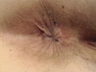 Abby's Asshole Pucker Squeeze Spread closeup