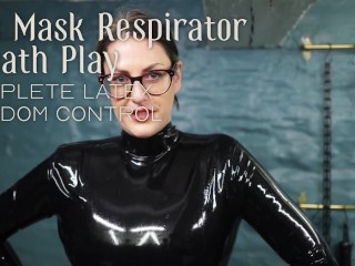 Gas Mask Respirator Breath Play - Complete Latex Femdom Control