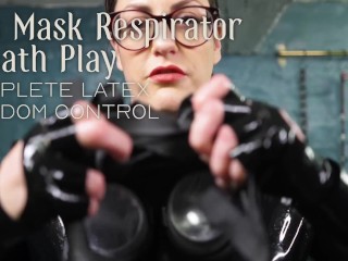 Gas Mask Respirator Breath Play - Complete Latex Femdom Control