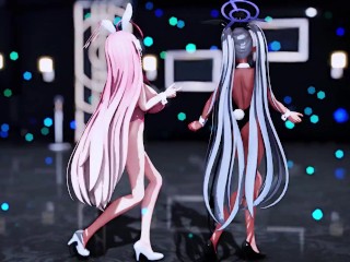 【MMD ブルーアーカイブ 4k/60fps】《Iori (銀鏡イオリ) Hanako (浦和ハナコ)》~《愛包ダンスホールHeart Pie Dancehall HIMEHINA》