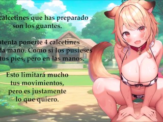 JOI en español para esclavos sexuales. Transformación en perrito.