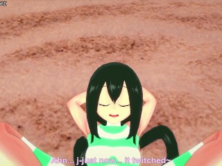 Tsuyu Asui Gives You a Footjob At The Beach! My Hero Academia Feet POV