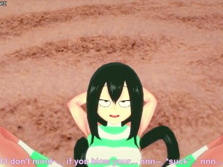 Tsuyu Asui Gives You a Footjob At The Beach! My Hero Academia Feet POV