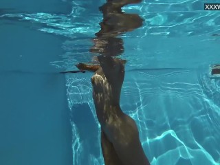 Hungarian tight pussy on camera by the pool