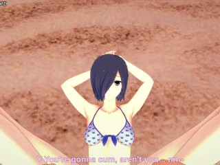 Touka Kirishima Gives You a Footjob At The Beach! Tokyo Ghoul Feet POV