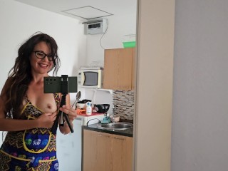 Another Sexy Naked PRANK for Delivery boy # Delivered lingerie on my naked body