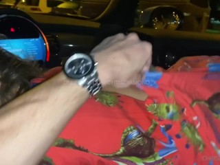 Deep blowjob while I drive and cum in her mouth, Chris Diamond & Charlottevih