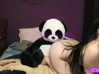 Farting on giant teddy bear (Full 6 mins vid on my Onlyfans)