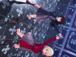 【MMD Lycoris Recoil 4k/60fps】《Chisato(錦木 千束) Takina(井ノ上 たきな)》 ~ (Giga) ~《CH4NGE (ft.可不)》》